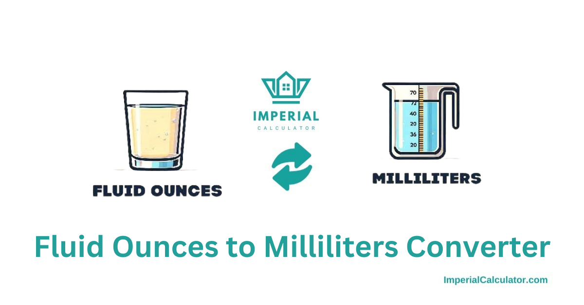 Fluid Ounces to Milliliters Converter Imperial Calculator